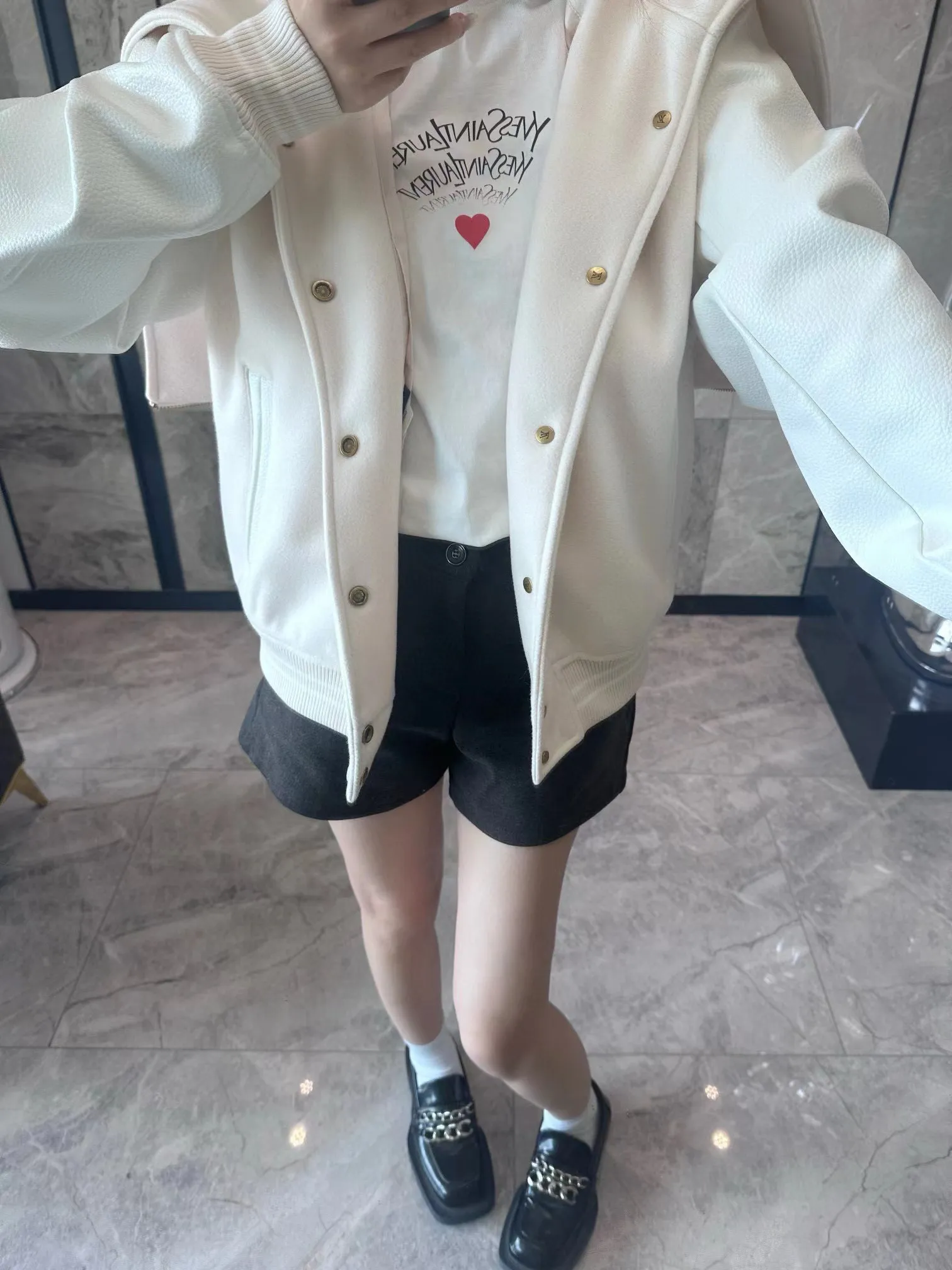 Louis Vuitton/Louis Vuitton 24Fw Nautical Series Pearl Embroidered Conch Hooded Baseball Jacket